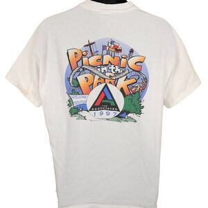 Vintage The Associates T Shirt Mens Size XL White 90s Picnic In The Park 1997